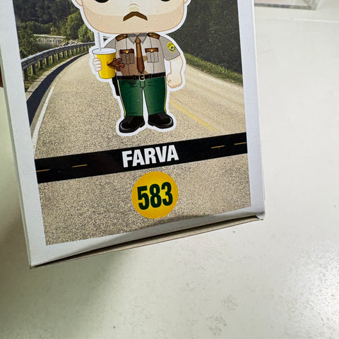 BOX FLAWS VIEW PHOTOS Farva - Super Troopers Funko Pop 583 Vinyl Figure (11.4 Cm L × 8.9 Cm W × 15.9 Cm H)