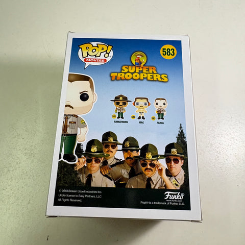 BOX FLAWS VIEW PHOTOS Farva - Super Troopers Funko Pop 583 Vinyl Figure (11.4 Cm L × 8.9 Cm W × 15.9 Cm H)