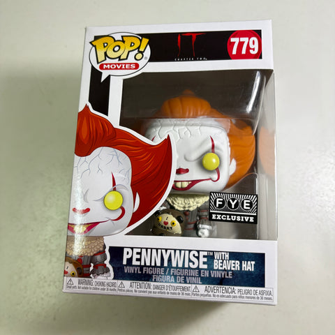 Pennywise with Beaver Hat - IT Funko Pop 779 Vinyl Figure Exclusive (11.4 Cm L × 8.9 Cm W × 15.9 Cm H)