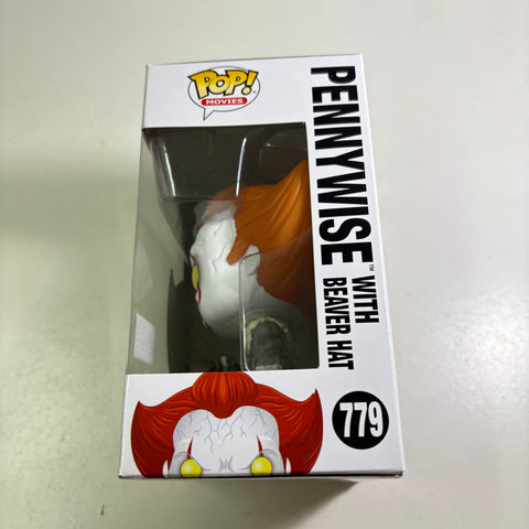 Pennywise with Beaver Hat - IT Funko Pop 779 Vinyl Figure Exclusive (11.4 Cm L × 8.9 Cm W × 15.9 Cm H)