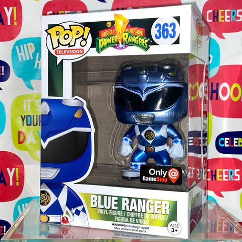 Power Rangers - Blue Ranger (Metallic) Funko Pop 363 Gamestop Exclusive