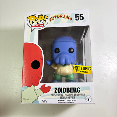 BOX FLAWS VIEW PHOTOS BLUE Zoidberg - Futurama Funko Pop 55 Vinyl Figure Exclusive