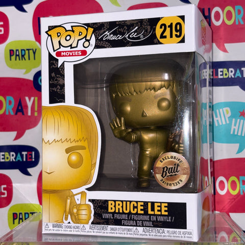 Bruce Lee (GOLD) - Funko Pop 219 Vinyl Figure Exclusive (11.4 Cm L × 8.9 Cm W × 15.9 Cm H)