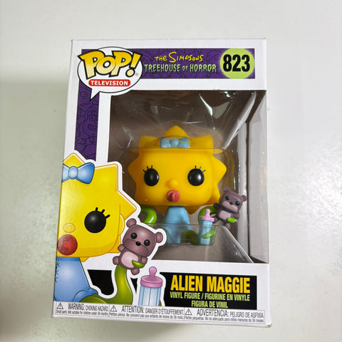 BOX FLAWS VIEW PHOTOS Alien Maggie - The Simpsons Treehouse of Horror Funko Pop 823 Vinyl Figure