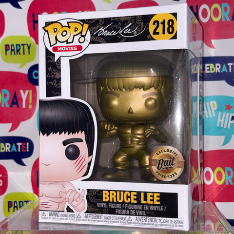 Bruce Lee (GOLD) - Funko Pop 218 Vinyl Figure Exclusive (11.4 Cm L × 8.9 Cm W × 15.9 Cm H)