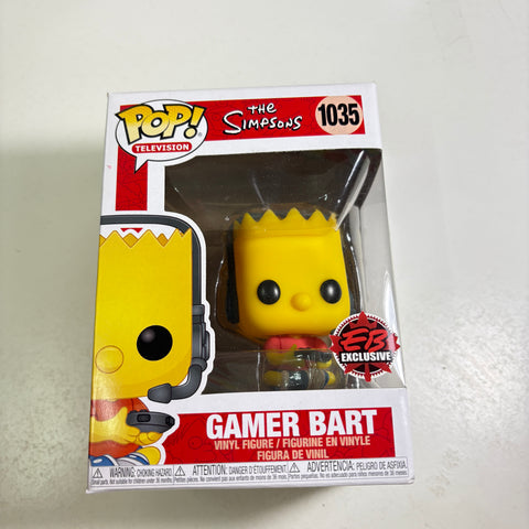 BOX DAMAGE VIEW PHOTOS Gamer Bart - The Simpsons  Funko Pop 1035 Vinyl Figure Exclusive