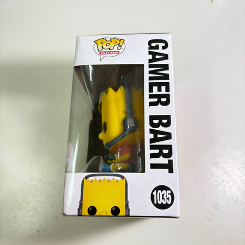 BOX DAMAGE VIEW PHOTOS Gamer Bart - The Simpsons  Funko Pop 1035 Vinyl Figure Exclusive