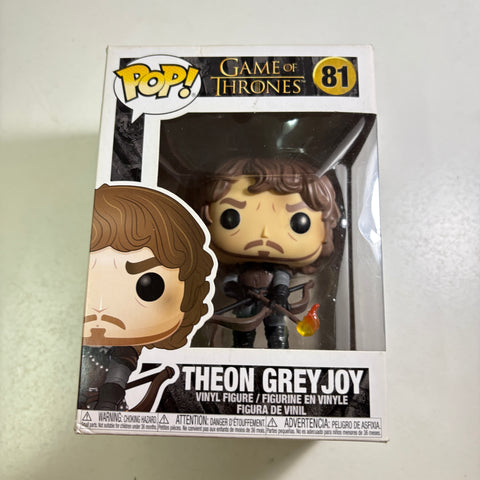 BOX FLAWS VIEW PHOTOS Theon Greyjoy - Game of Thrones Funko Pop 81 Vinyl Figure (11.4 Cm L × 8.9 Cm W × 15.9 Cm H)