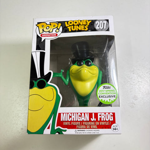 BOX FLAWS VIEW PHOTOS Michigan J. Frog - Looney Tunes Funko Pop 207 Vinyl Figure Convention Exclusive