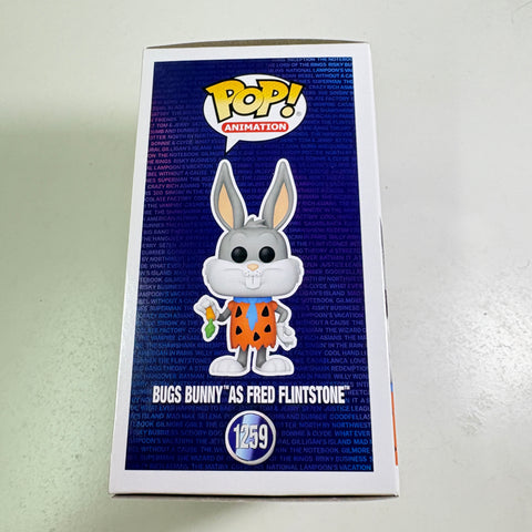 BOX FLAWS VIEW PHOTOS Bugs Bunny as Fred Flintstone - Looney Tunes Funko Pop 1259 Vinyl Figure Exclusive