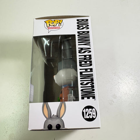 BOX FLAWS VIEW PHOTOS Bugs Bunny as Fred Flintstone - Looney Tunes Funko Pop 1259 Vinyl Figure Exclusive