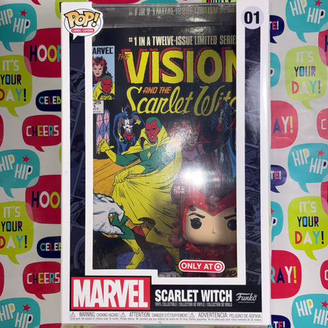 BOX FLAWS VIEW PHOTOS Scarlet Witch - Marvel Comic Cover Funko Pop Exclusive