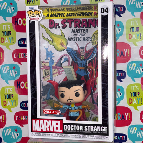 BOX FLAWS VIEW PHOTOS Doctor Strange - Marvel Comic Cover Funko Pop 04 Target Exclusive