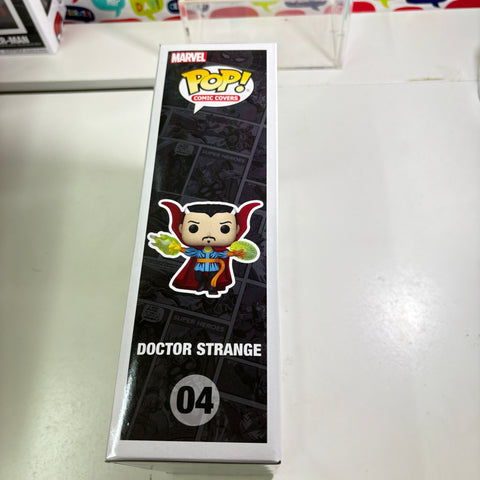 BOX FLAWS VIEW PHOTOS Doctor Strange - Marvel Comic Cover Funko Pop 04 Target Exclusive