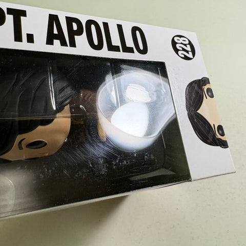 BOX FLAWS VIEW PHOTOS Captain Apollo - Battlestar Galactica Funko Pop 228 Vinyl Figure (11.4 Cm L × 8.9 Cm W × 15.9 Cm H)
