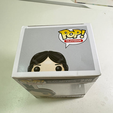 BOX FLAWS VIEW PHOTOS Captain Apollo - Battlestar Galactica Funko Pop 228 Vinyl Figure (11.4 Cm L × 8.9 Cm W × 15.9 Cm H)
