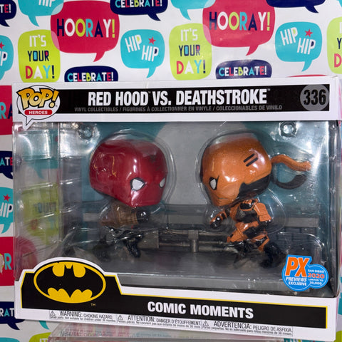 BOX FLAWS VIEW PHOTOS Red Hood vs Deathstrike - DC Funko Pop 336 Exclusive