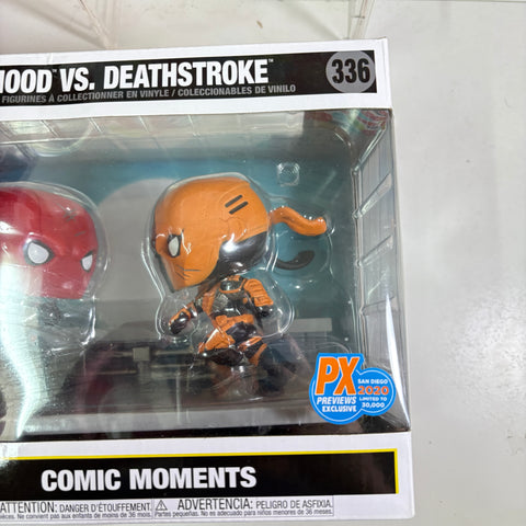 BOX FLAWS VIEW PHOTOS Red Hood vs Deathstrike - DC Funko Pop 336 Exclusive