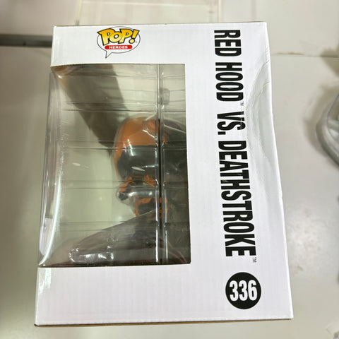 BOX FLAWS VIEW PHOTOS Red Hood vs Deathstrike - DC Funko Pop 336 Exclusive