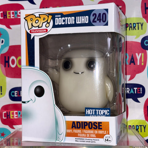LOOSE WINDOW Adipose GLOW  - Doctor Who Funko Pop 240 Vinyl Figure (11.4 Cm L × 8.9 Cm W × 15.9 Cm H)