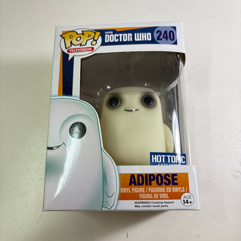 LOOSE WINDOW Adipose GLOW  - Doctor Who Funko Pop 240 Vinyl Figure (11.4 Cm L × 8.9 Cm W × 15.9 Cm H)