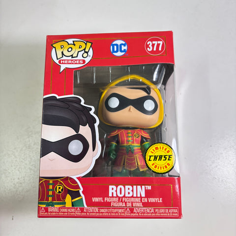 BOX FLAWS VIEW PHOTOS Robin (CHASE)  - DC Imperial Funko Pop 377 Vinyl Figure