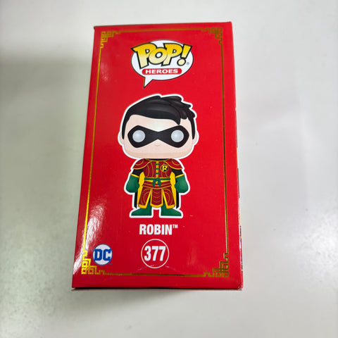BOX FLAWS VIEW PHOTOS Robin (CHASE)  - DC Imperial Funko Pop 377 Vinyl Figure