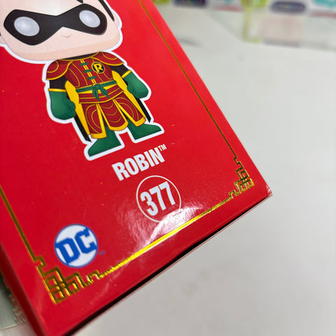 BOX FLAWS VIEW PHOTOS Robin (CHASE)  - DC Imperial Funko Pop 377 Vinyl Figure