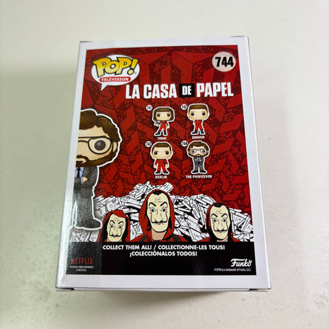 The Professor - Le Casa De Papel Funko Pop 744 Vinyl Figure (11.4 Cm L × 8.9 Cm W × 15.9 Cm H) )