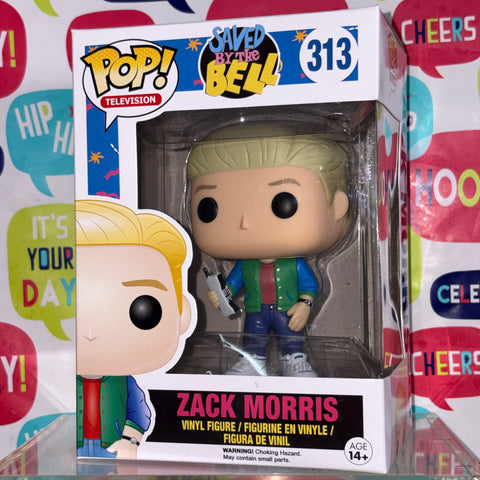BOX FLAWS VIEW PHOTOS Zack Morris - Saved by The Bell Funko Pop 313 Vinyl Figure (11.4 Cm L × 8.9 Cm W × 15.9 Cm H)