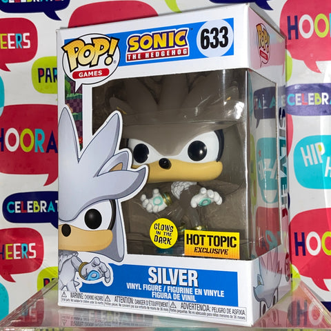 Sonic The Hedgehog - Silver (Glow in The Dark) Funko Pop 633 Hot Topic Exclusive
