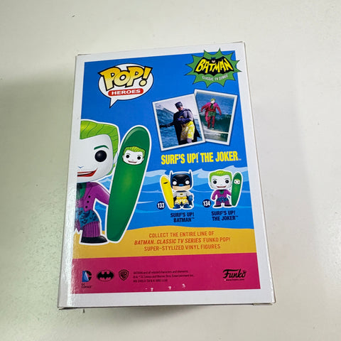 BOX FLAWS VIEW PHOTO The Joker Surf's Up (Batman Classiv TV Series)  - DC Funko Pop 134 Vinyl Figure