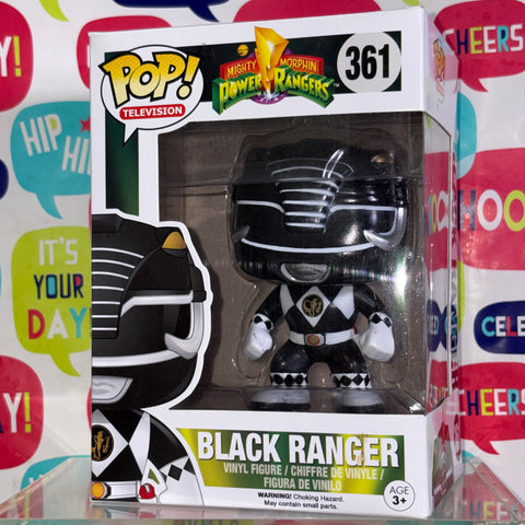 BOX FLAWS VIEW PHOTOS Black Ranger - Power Rangers Funko Pop 361 Vinyl Figure (11.4 Cm L × 8.9 Cm W × 15.9 Cm H)