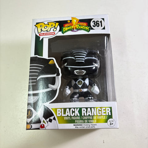 BOX FLAWS VIEW PHOTOS Black Ranger - Power Rangers Funko Pop 361 Vinyl Figure (11.4 Cm L × 8.9 Cm W × 15.9 Cm H)