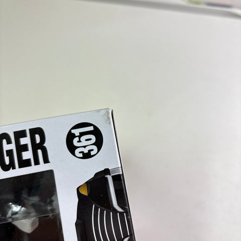 BOX FLAWS VIEW PHOTOS Black Ranger - Power Rangers Funko Pop 361 Vinyl Figure (11.4 Cm L × 8.9 Cm W × 15.9 Cm H)