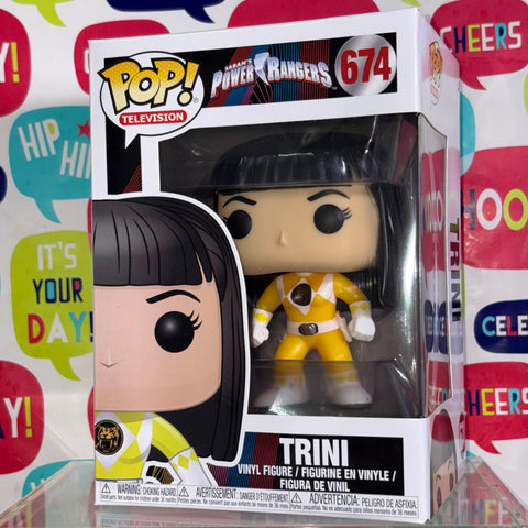 Yellow Ranger/Trini - Power Rangers Funko Pop 674 Vinyl Figure (11.4 Cm L × 8.9 Cm W × 15.9 Cm H)