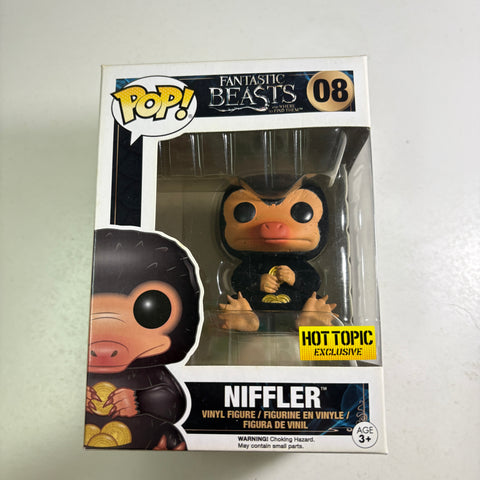 BOX FLAWS VIEW PHOTOS Niffler FLOCKED - Harry Potter Fantastic Beasts Funko Pop Vinyl Figure (11.4 Cm L × 8.9 Cm W × 15.9 Cm H)