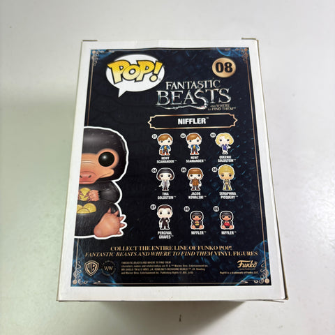 BOX FLAWS VIEW PHOTOS Niffler FLOCKED - Harry Potter Fantastic Beasts Funko Pop Vinyl Figure (11.4 Cm L × 8.9 Cm W × 15.9 Cm H)