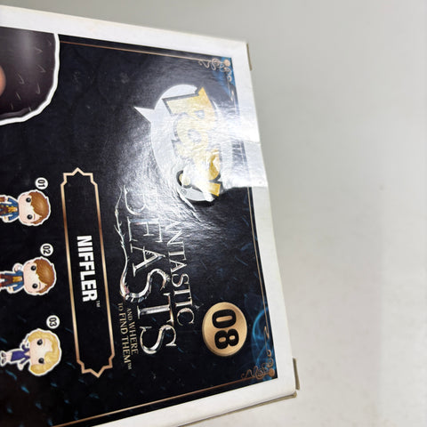 BOX FLAWS VIEW PHOTOS Niffler FLOCKED - Harry Potter Fantastic Beasts Funko Pop Vinyl Figure (11.4 Cm L × 8.9 Cm W × 15.9 Cm H)