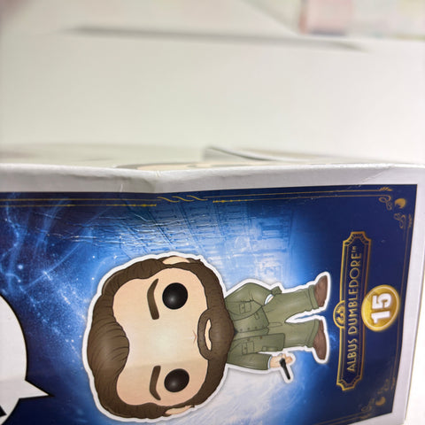 BOX FLAWS VIEW PHOTOS Albus Dumbledore - Harry Potter Fantastic Beasts Funko Pop 15 Vinyl Figure (11.4 Cm L × 8.9 Cm W × 15.9 Cm H)