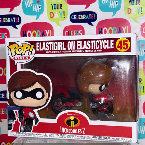 Elastigirl on Elasticycle - The Incredibles Disney Funko Pop 45 Vinyl Figure