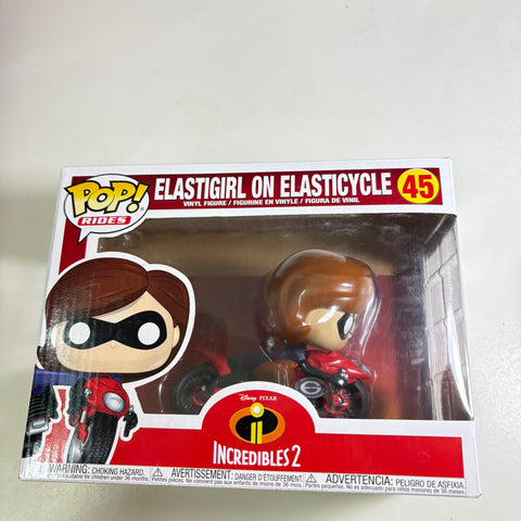 Elastigirl on Elasticycle - The Incredibles Disney Funko Pop 45 Vinyl Figure