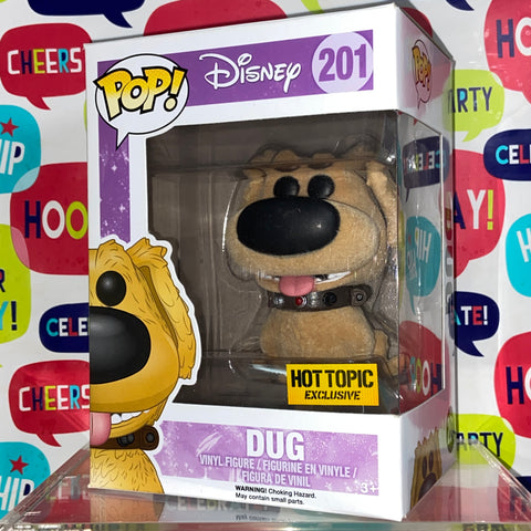 Up - Dug (Flocked) Disney Funko Pop 201 Hot Topic Exclusive