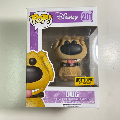 Up - Dug (Flocked) Disney Funko Pop 201 Hot Topic Exclusive