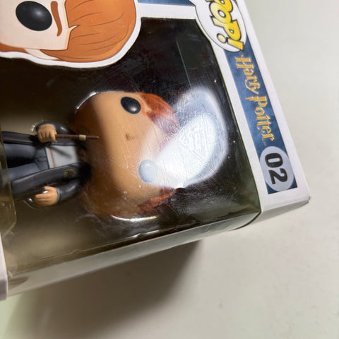 BOX FLAWS VIEW PHOTOS Ron Weasley - Harry Potter Funko Pop 02 Vinyl Figure (11.4 Cm L × 8.9 Cm W × 15.9 Cm H)