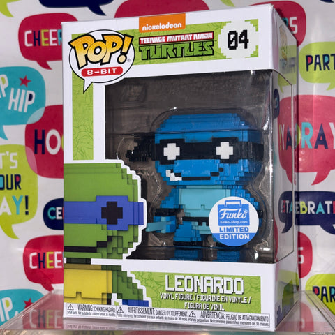 BOX FLAWS VIEW PHOTOS Leonardo BLUE 8-BIT - Teenage Mutant Ninja Turtles Funko Pop Vinyl Figure (11.4 Cm L × 8.9 Cm W × 15.9 Cm H)
