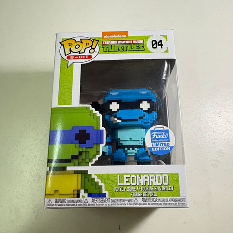 BOX FLAWS VIEW PHOTOS Leonardo BLUE 8-BIT - Teenage Mutant Ninja Turtles Funko Pop Vinyl Figure (11.4 Cm L × 8.9 Cm W × 15.9 Cm H)