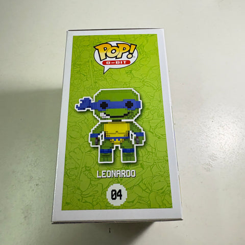 BOX FLAWS VIEW PHOTOS Leonardo BLUE 8-BIT - Teenage Mutant Ninja Turtles Funko Pop Vinyl Figure (11.4 Cm L × 8.9 Cm W × 15.9 Cm H)