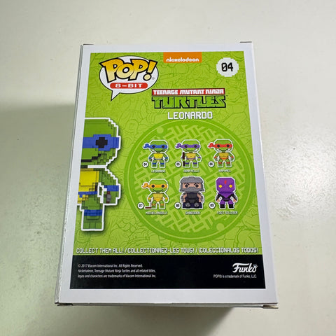 BOX FLAWS VIEW PHOTOS Leonardo BLUE 8-BIT - Teenage Mutant Ninja Turtles Funko Pop Vinyl Figure (11.4 Cm L × 8.9 Cm W × 15.9 Cm H)