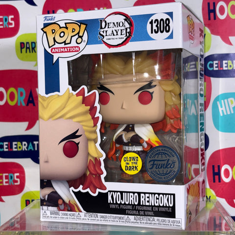 Kyojuro Rengoku GLOW in the DARK - Demon Slayer Funko Pop 1308 Vinyl Figure Exclusive
